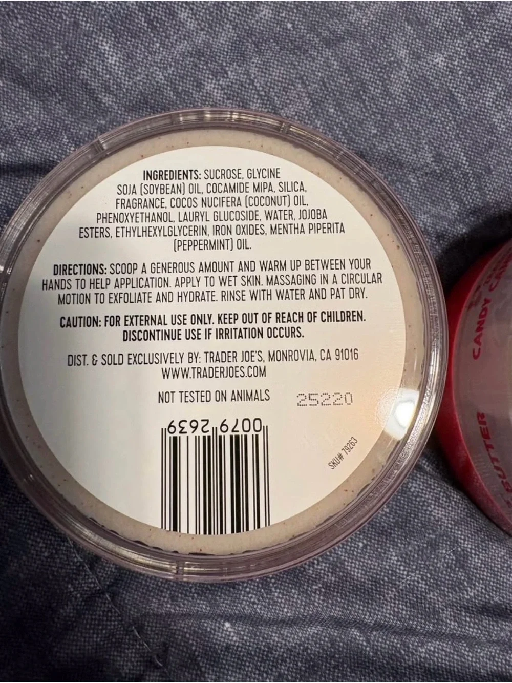 Candy Cane Shimmer Body Scrub - Pink & Red